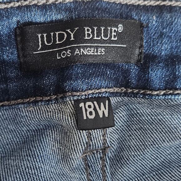 Judy Blue Boyfriend Fit Distressed Medium Wash Blue Jeans, sz 18W - Picture 6 of 8